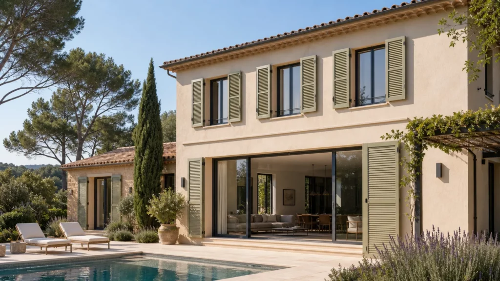 Maison contemporaine du Sud de la France équipée de fenêtres et volets sur mesure